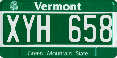 VT license plate XYH658