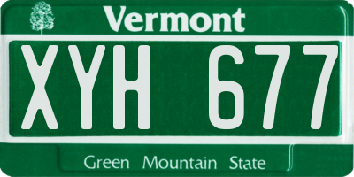 VT license plate XYH677