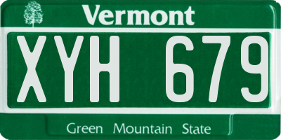 VT license plate XYH679