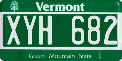 VT license plate XYH682