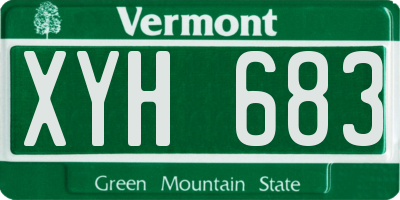 VT license plate XYH683