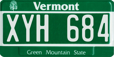 VT license plate XYH684