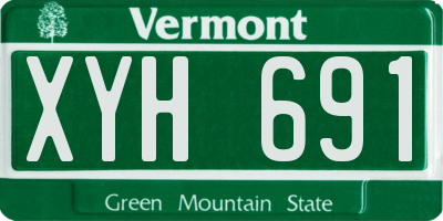 VT license plate XYH691