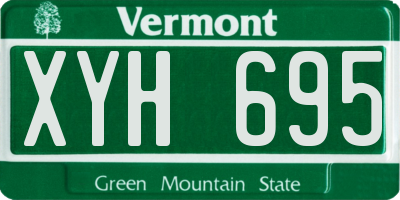 VT license plate XYH695