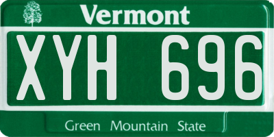 VT license plate XYH696