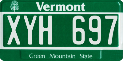 VT license plate XYH697