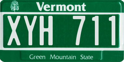 VT license plate XYH711