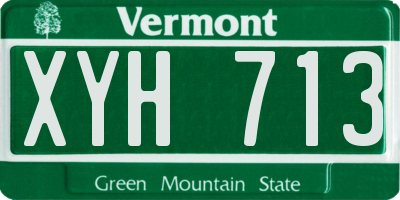 VT license plate XYH713