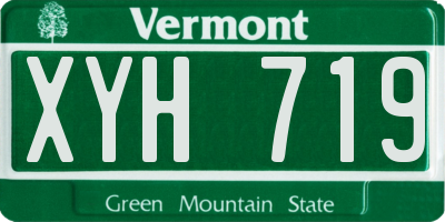 VT license plate XYH719
