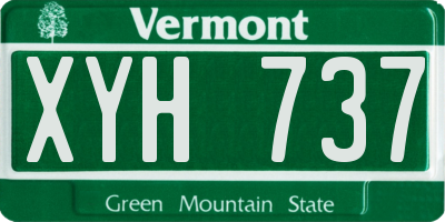 VT license plate XYH737