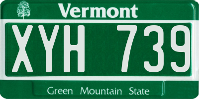 VT license plate XYH739