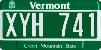 VT license plate XYH741