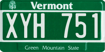 VT license plate XYH751
