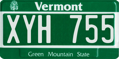 VT license plate XYH755
