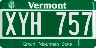 VT license plate XYH757