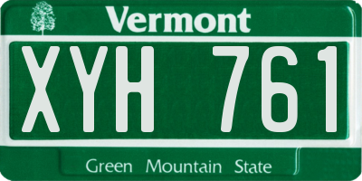 VT license plate XYH761