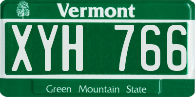 VT license plate XYH766
