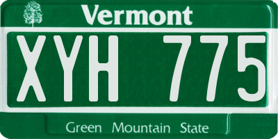 VT license plate XYH775