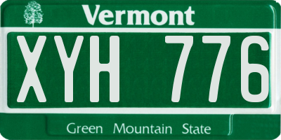 VT license plate XYH776