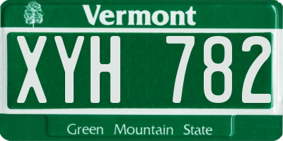 VT license plate XYH782