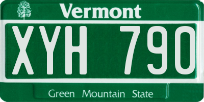 VT license plate XYH790