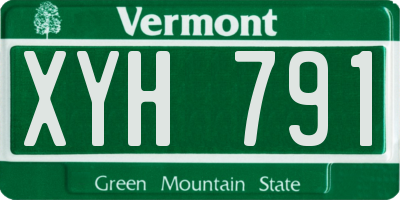 VT license plate XYH791