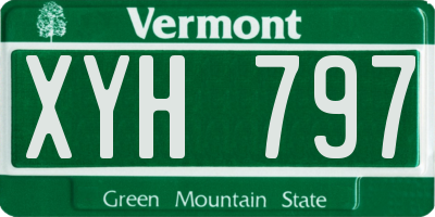 VT license plate XYH797