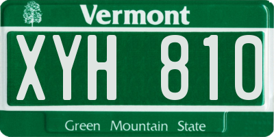 VT license plate XYH810