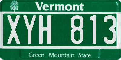 VT license plate XYH813