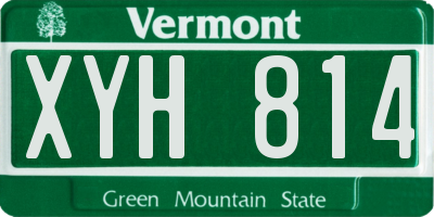 VT license plate XYH814