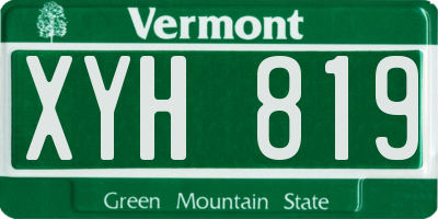 VT license plate XYH819