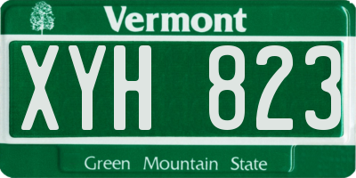 VT license plate XYH823
