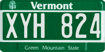VT license plate XYH824