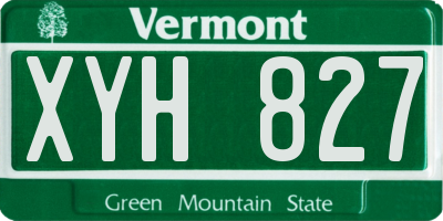 VT license plate XYH827
