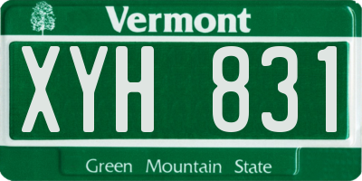 VT license plate XYH831
