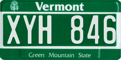 VT license plate XYH846