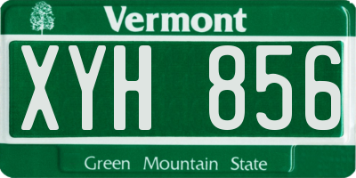 VT license plate XYH856