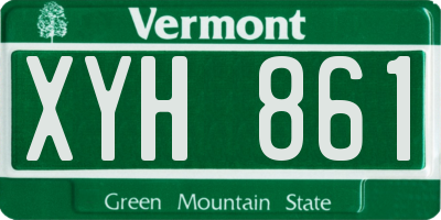 VT license plate XYH861