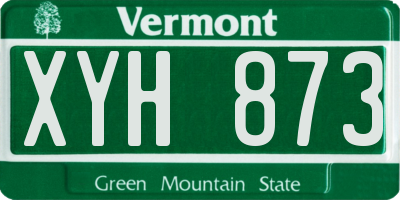 VT license plate XYH873