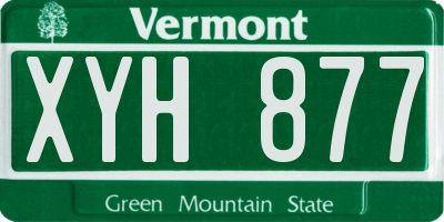 VT license plate XYH877