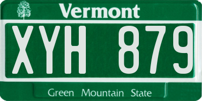 VT license plate XYH879
