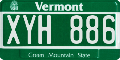 VT license plate XYH886
