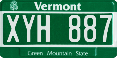 VT license plate XYH887