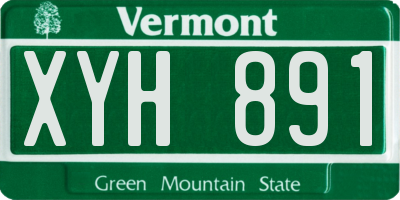 VT license plate XYH891