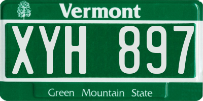 VT license plate XYH897
