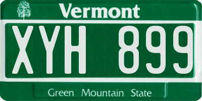 VT license plate XYH899