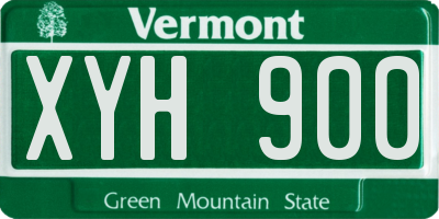 VT license plate XYH900