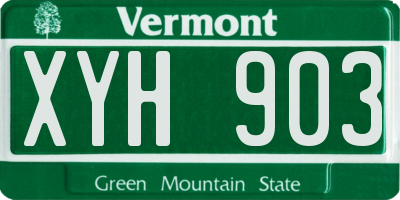 VT license plate XYH903