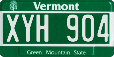 VT license plate XYH904