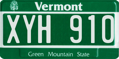 VT license plate XYH910